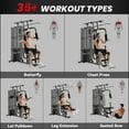 thumbnail image 4 of Soozier Multifunction Home Gym Equipment with 100Lbs Weight Stack, Black, 4 of 10