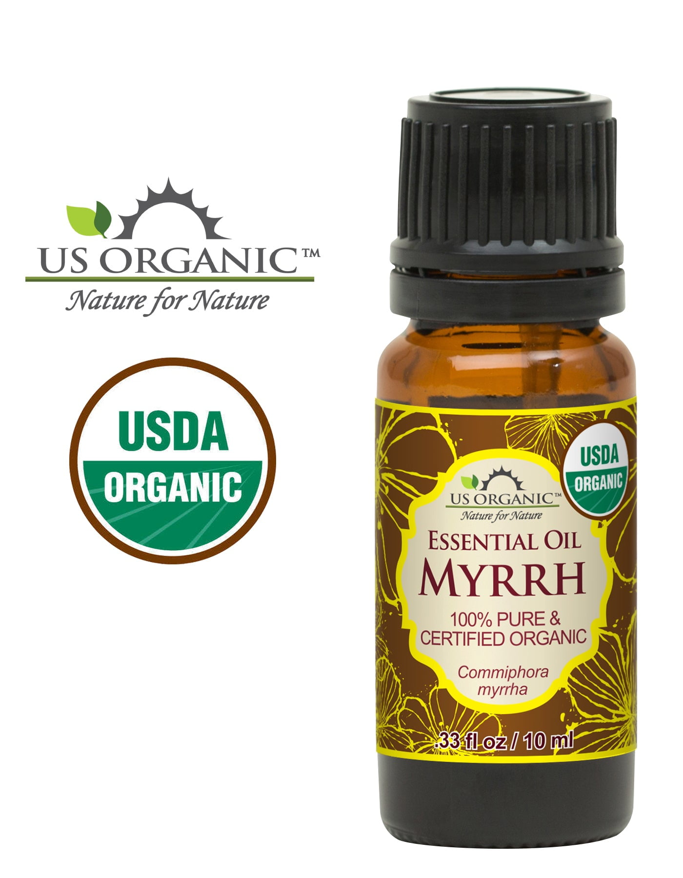US Organic Myrrh Essential Oil, 100% Pure Certified USDA Organic