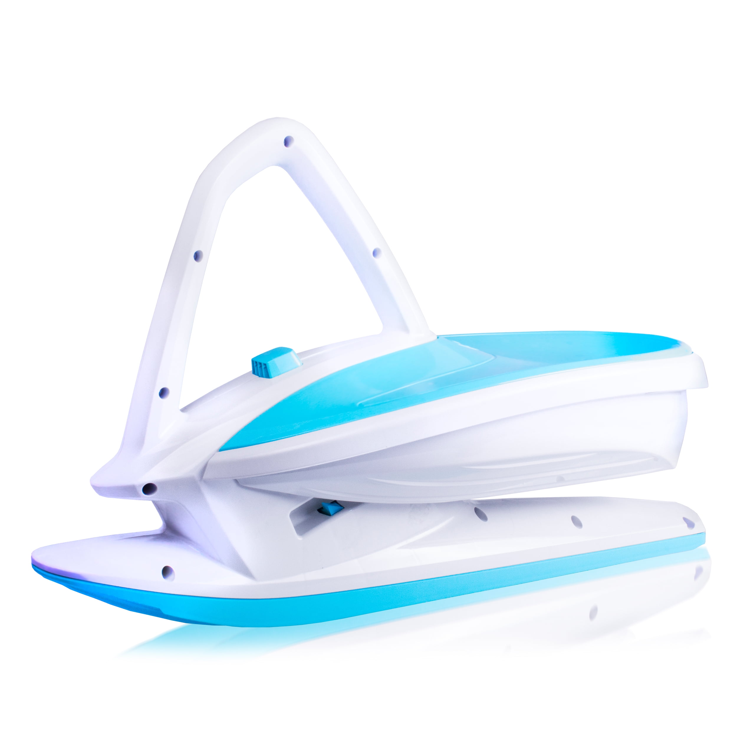 Skidrifter Slope Racer Ski Sled for Kids and Adults with Manual Stability Program Button by Gizmo Riders Blue Ice by Plastkon