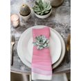 thumbnail image 2 of Ombre Waves Cloth Napkins Set of 6 Reusable Dinner Napkins, Abstract Art Gradient Pink Modern Cocktail Napkin Washable Table Napkins for Wedding/Holiday Party/Baby Shower 20"x20", 2 of 7