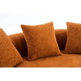 thumbnail image 5 of Orange Double-seat Compression Couch | Ideal for Family Gatherings in Living Room | Breathable and Durable Chenille Fabric | Comfortable Seating for 2 Adults, 5 of 6