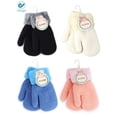 thumbnail image 6 of Deago 4 Pairs Toddler Winter Mittens Gloves Baby Boys Girls Warm Gloves Infant Thicken Knit Mittens Kids (Multi-color), 6 of 7