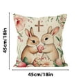 thumbnail image 4 of Xihbxyly Funda de Almohada de Conejos, Elegante Cojín Estampado, Tela Suave para Sofá, Lavable a Máquina, Versátil, Ideal Como Regalo para El Hogar o La Sala de Estar., 4 of 7