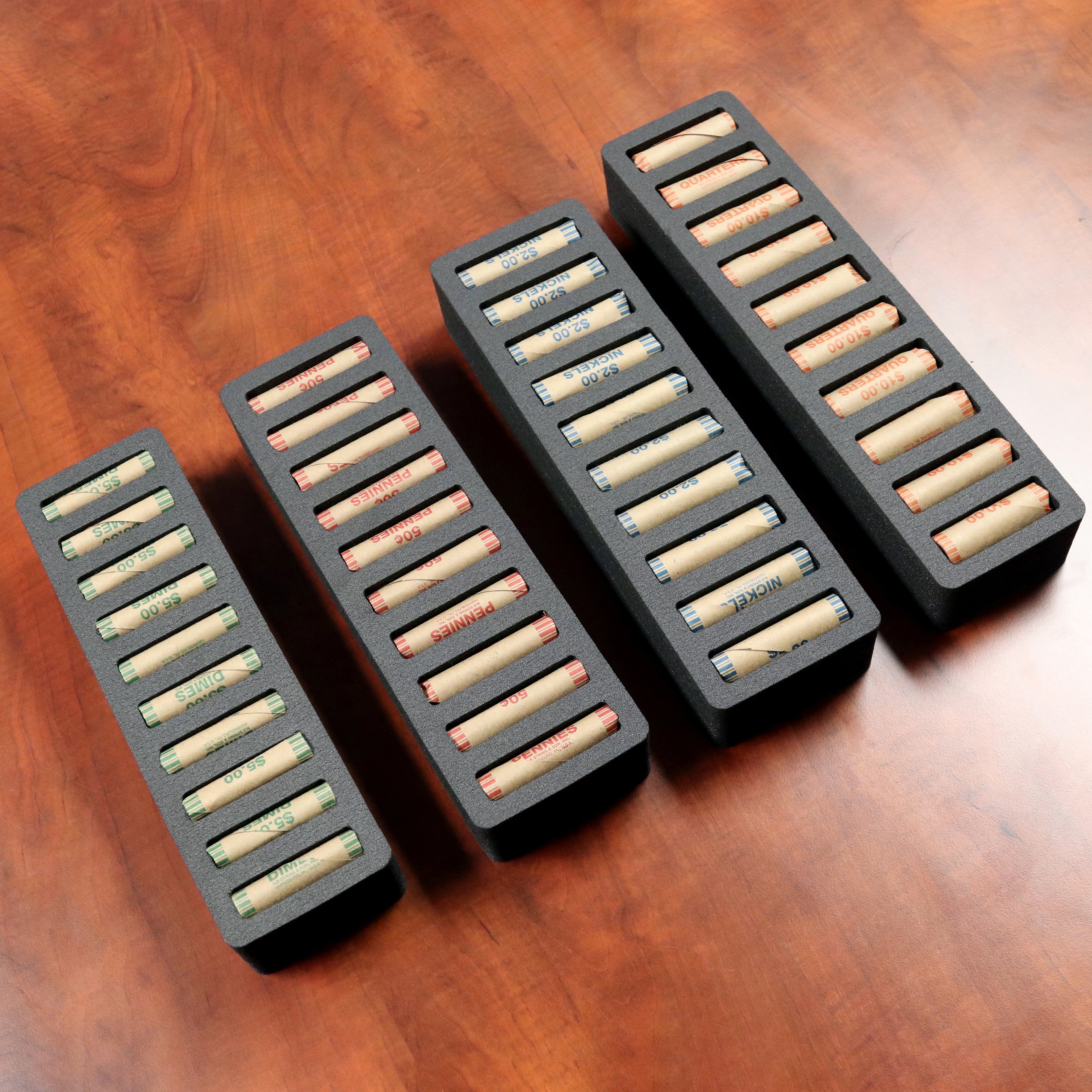 Polar Whale Rolled Coin Storage Organizer Tray Stackable Holds Quarters