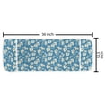 thumbnail image 2 of Floral Microwave Oven Cover, Illustration of Blooming Lily Flowers in Continuous Pattern, Water Resistant Organizer with Pockets for Kitchen, 36" x 12", Sea Blue Eggshell, by Ambesonne, 2 of 4