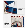 thumbnail image 5 of Swag Curtains, 4th of July USA Flag Star Patriot Cotton Linen Rod Pocket Kitchen Curtains Valances Tier Curtains Swag Valance Curtains for Bedroom Living Room 36" x 36", 2 Panels, 5 of 6