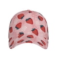 thumbnail image 2 of Balery Baseball Cap Adjustable Size for Running Workouts and Outdoor Activities All Seasons Dad Hat(Strawberries), 2 of 9