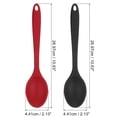 thumbnail image 2 of 2Pcs Silicone Mixing Spoon, Heat Resistant Kitchen Spoons for Cooking, Mixing, Stirring Serving, Red/ Black, 2 of 6