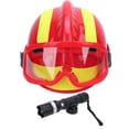 thumbnail image 2 of Sombro Duro de Seguridad, Bomberos de Trabajo Casco Trabajo Con Gafas, Faros Delanteros, Casco Rescate Emergencia para El Sitio Construcion Mineros, 2 of 7