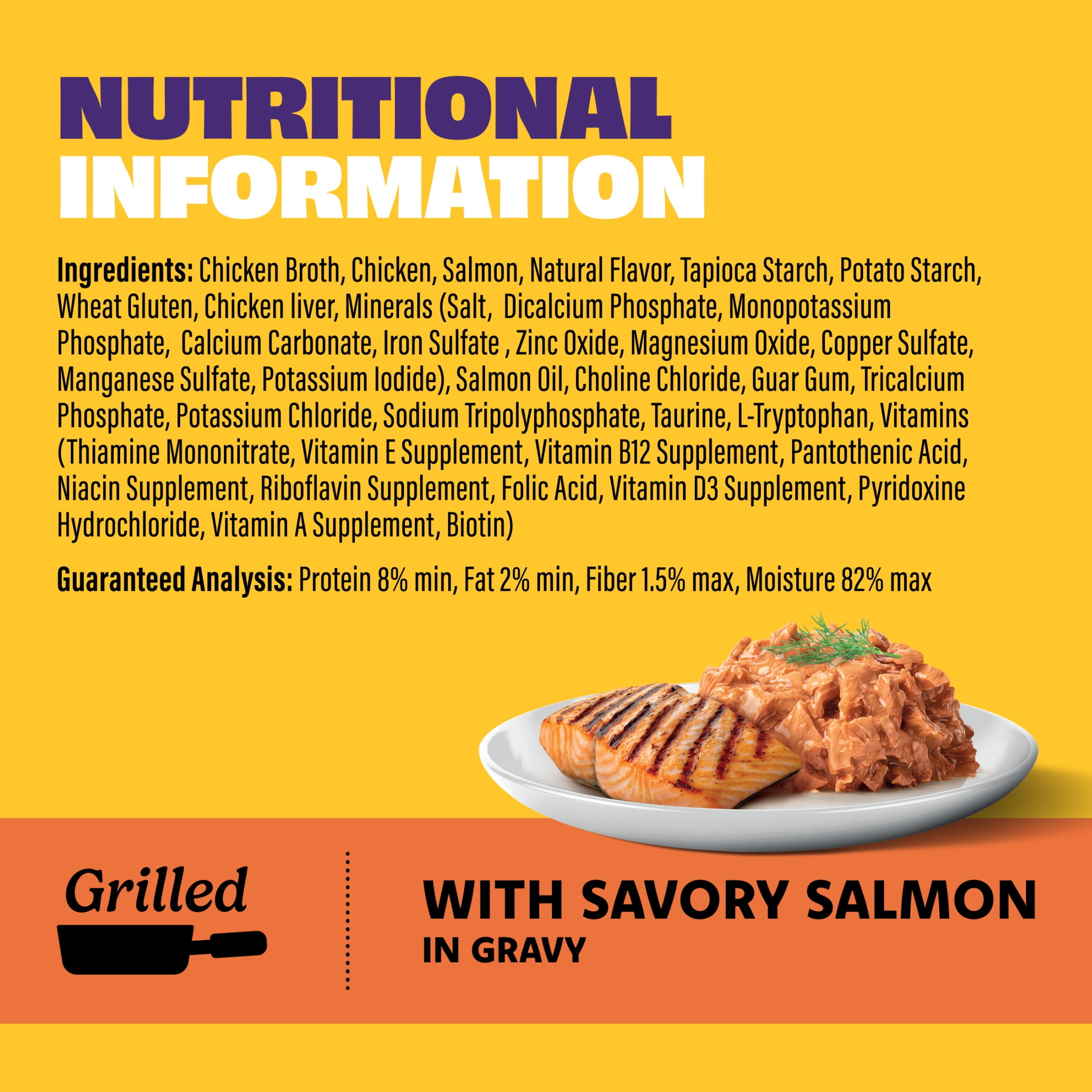 (6 pack) Mr Purrs Savory Salmon Grilled in Gravy Wet Cat Food, 3 oz Can