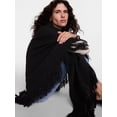 thumbnail image 3 of Scenario Women's Fringe Shawl, Black Soot, 3 of 4