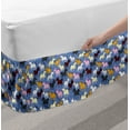thumbnail image 2 of Nursery Bed Skirt, Colorful Funny Baby Horses Pony Zoo Childish Animals Unicorn Theme Art, Elastic Bedskirt Dust Ruffle Wrap Around for Bedding Decor, 4 Sizes, Ceil Blue Multicolor, by Ambesonne, 2 of 2