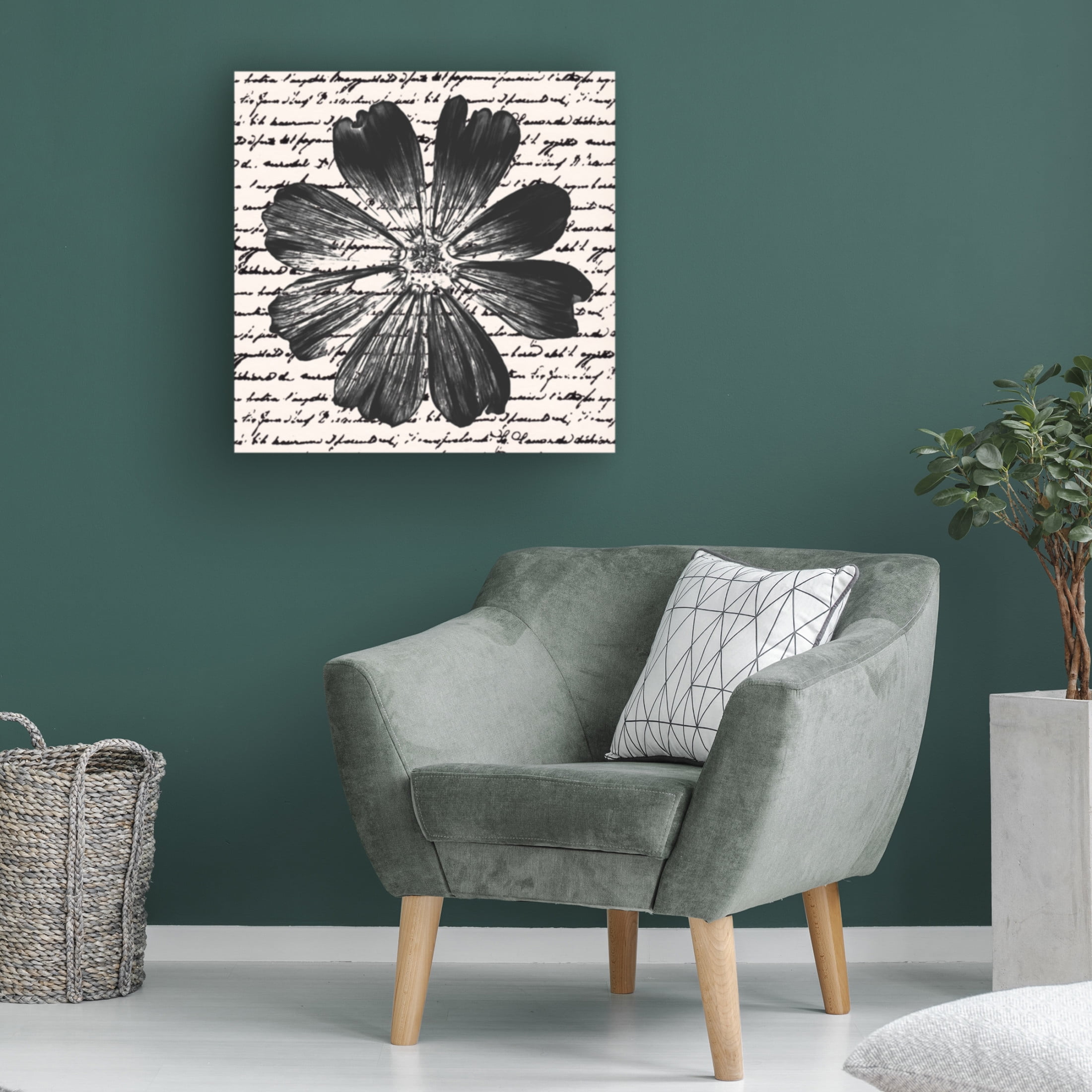 Trademark Fine Art Alonzo Saunders Inky Floral IV Canvas Wall Art