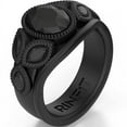 thumbnail image 5 of Rinfit Silicone Rings for Women & Men - Couple Sets Rubber Wedding Bands - Infinity & Diamond Oval Black, 5 of 7