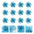 thumbnail image 4 of Gymnture 12Pcs Christmas Poinsettia Flower Ornaments for Wreaths - Lake Blue, 4 of 10