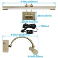 thumbnail image 7 of 2 Pack LED Picture Lights, 15.75", Metal Dimmable Artwork Lamps, CRI90+, Plug-n-Play & Hardwire Art Lighting, Antique Brass, 7 of 7