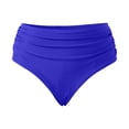 thumbnail image 4 of High Waist Ruched Back Bikini Bottom with Smooth Fabric and Tummy Control Fit, Awesome For Beach Vacations Resort Wear Or Summer Days Royal Blue S, 4 of 6