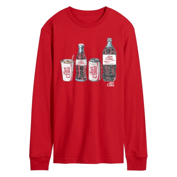Diet Coke - Bottles and Cans - Men's Long Sleeve Graphic T-Shirt