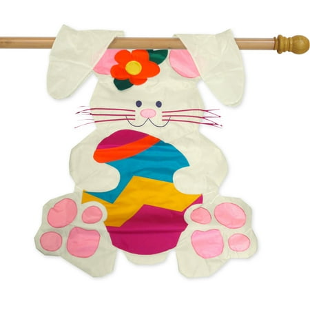 Easter Bunny Applique House Flag Embroidered Rabbit Egg Decorative 28