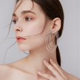 thumbnail image 4 of Pendientes de aro ONKAZO chapados en oro de 14 quilates para mujer, 12 pares, 4 of 9