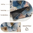 thumbnail image 6 of Runner Rug 2'x6', Vintage Blue Floral Washable Non-Slip Hallway Runner Rugs, Butterflies Watercolor Flower Linen Bedside Rugs Floor Mats Carpet Runners for Kitchen Bathroom Laundry Room, 6 of 8