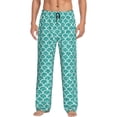 thumbnail image 1 of Fotbe Aquamarine Glitter1 Pantalones de Pijama para Hombre, Pantalones de Dormir, Pantalones de Casa con Cintura Ajustable y Bolsillos-Small, 1 of 6