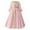 r-637Pink231, variant on MEZZALL Dresses Elegant Embroidered Belted Robe Dress Girls Traditional Abaya Gown With Lace Trim Party Wear Cozy Short Sleeve Crew Neck Solid Color Child Sundress