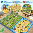thumbnail image 2 of CAROMIO Washable Educational Game 4' x 6' Area Rug for Living Room Playroom Indoor Blue Carpet, 2 of 6