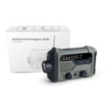 thumbnail image 5 of Radio de carga con energía solar, generación de energía manual, linterna, luz de lectura, radio de emergencia multifuncional para exteriores, 5 of 5
