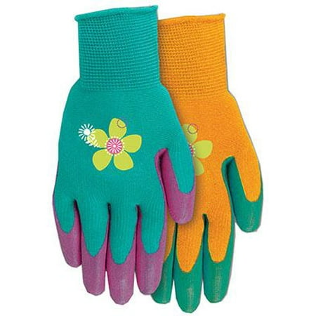 Dipped Nylon Gloves Midwest Quality Gloves 67F6-M Grip Mate Garden Gloves, Nitrile Dipped Palm, Women's Medium, ()