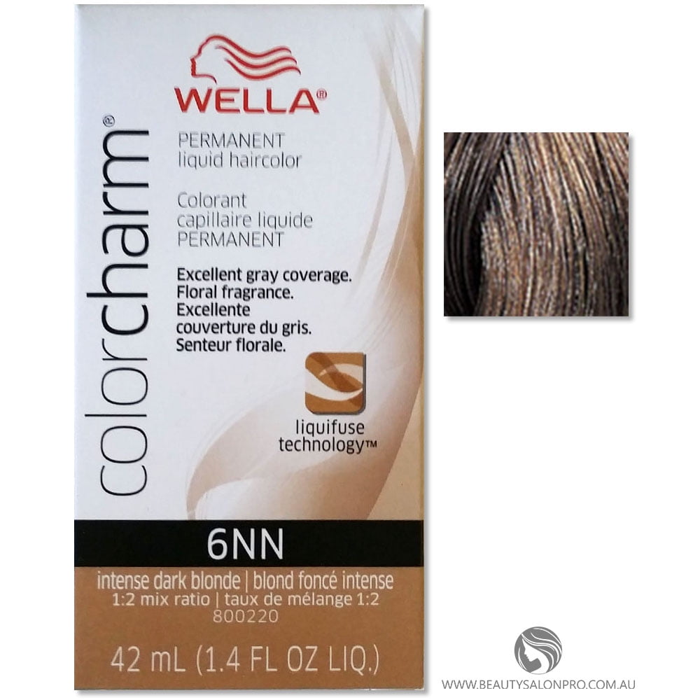 Wella Color Charm Permanent Liquid Hair Color, Intense Dark Blonde [6NN] 1.40 oz