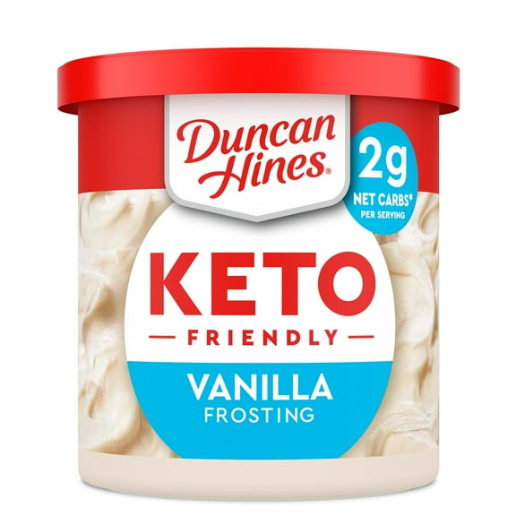 Duncan Hines Keto Friendly Vanilla Flavored Frosting, 11 oz