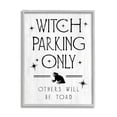 thumbnail image 4 of Stupell Industries Witch Parking Humorous Halloween Toad Grain Pattern Graphic Art Gray Framed Art Print Wall Art, Design by Daphne Polselli, 4 of 5