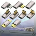 thumbnail image 2 of Displayport 1.4 Adapter 90 Degree DisplayPort Converter 8K/60Hz Right Angled DisplayPort Displayport Cable Adapter Con, 2 of 20