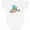 AA-White, variant on Aloha- in Cursive with Pineapple Rainbow Colors Boys or Girls Baby Bodysuit