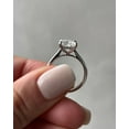 thumbnail image 3 of SOLITAIRE JEWELS 2.5Ct Princess Cut Moissanite Diamond Engagement Ring 10K White Gold, 3 of 6