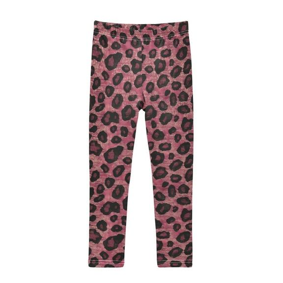 joogoo Girls' Leggings Leopard Red Yoga Pants 6T