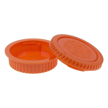 Fotodiox Cap-Set-EOS-ORN Designer Camera Body & Rear Lens Cap for Canon EOS EF & EFS Camera Orange