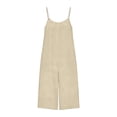 thumbnail image 6 of Kaemgyyd Rompers for Women Casual Short Jumpsuits Summer Sleeveless Loose Adjustable Capris Jumpsuit Wide Leg One Piece Outfit S-3XL, 6 of 6