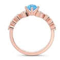 thumbnail image 4 of 1.25 Carat (F-G/VS1) Natural Diamond Blue Topaz Gemstone Stylish Anniversary Ring for Ladies Solid 18K Rose Gold Size 11 by Diamond-Capitals, 4 of 8