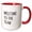 Red/White, variant on 3drose, Welcome to the Team Typography Design, 11oz Two-tone Red Mug