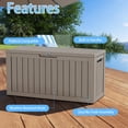 thumbnail image 4 of Chiccushion 80 Gallon Outdoor Patio Box Deck Robust Anti Weather Storage Container for Courtyard Leisure Area, Brown, 4 of 5