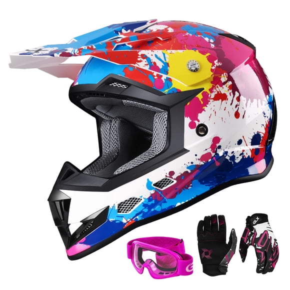 Casco GLX GX623 DOT para niños y jóvenes todoterreno Graffiti XL