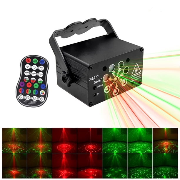 Luz de discoteca Proyector de escenario LED de 8 lentes portátil Luces de discoteca DJ activadas por sonido con control remoto