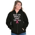 thumbnail image 4 of Big Or Small Save Them All Pink Zip Hoodie Sweatshirt Women Brisco Brands S, 4 of 6