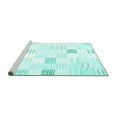 thumbnail image 2 of Ahgly Company Machine Washable Indoor Rectangle Solid Turquoise Blue Modern Area Rugs, 8' x 10', 2 of 4