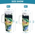 thumbnail image 6 of Yayeee 40oz Stainless Steel Tumbler with Straw and Handle Double-Wall Insulated Travel Water Bottle, Art Field, 6 of 8