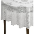thumbnail image 5 of Newbridge Allison Victorian Heirloom Lace Fabric Tablecloth, Vintage Scalloped Polyester Lace Tablecloth, 60 Inch x 102 Inch Oval, White, 5 of 6