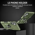 thumbnail image 6 of YEYKX Case for Samsung Galaxy S25 5G, Ring Holder Kickstand Anti-Fingerprint Non-slip Anti-Drop Heavy Duty Defender Rugged Case Cover for Samsung S25 5G Phone 6.2 inches,Green,For Galaxy S25, 6 of 9