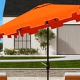 thumbnail image 5 of SAFAVIEH Zimmerman 7.5' Market Crank Square Patio Umbrella, Orange/White, 5 of 6